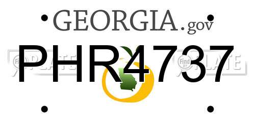 PHR4737 Georgia License Plate