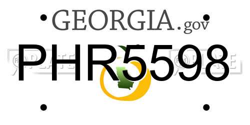 PHR5598 Georgia License Plate