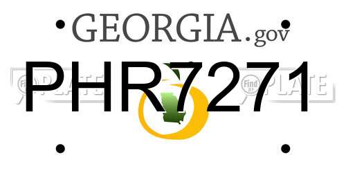 PHR7271 Georgia License Plate