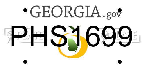 PHS1699 Georgia License Plate