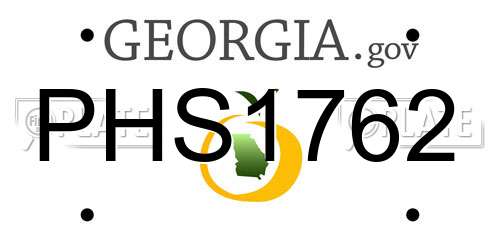PHS1762 Georgia License Plate