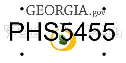 PHS5455 Georgia License Plate
