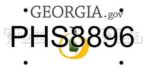 PHS8896 Georgia License Plate