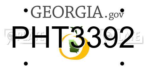 PHT3392 Georgia License Plate