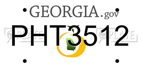 PHT3512 Georgia License Plate