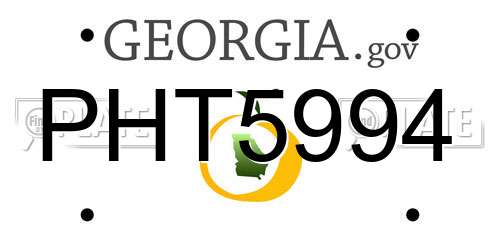 PHT5994 Georgia License Plate