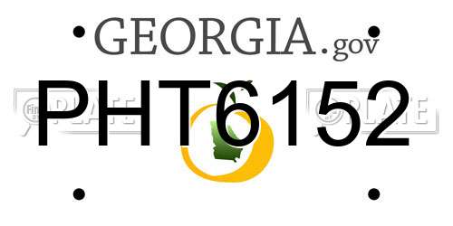 PHT6152 Georgia License Plate