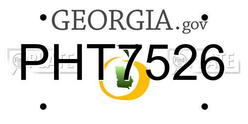 PHT7526 Georgia License Plate
