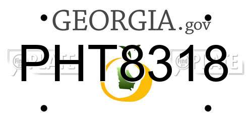 PHT8318 Georgia License Plate