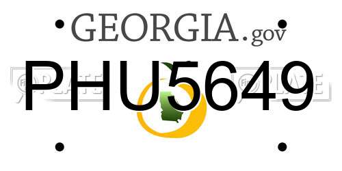 PHU5649 Georgia License Plate