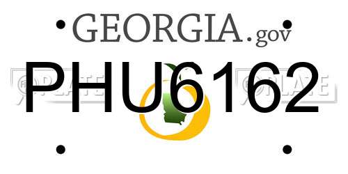 PHU6162 Georgia License Plate