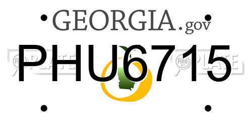 PHU6715 Georgia License Plate
