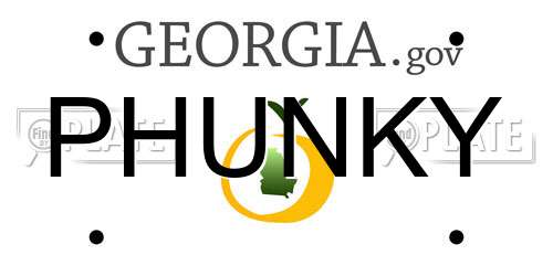 PHUNKY Georgia License Plate