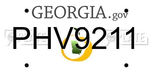 PHV9211 Georgia License Plate