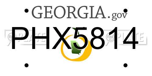 PHX5814 Georgia License Plate