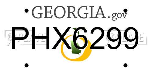 PHX6299 Georgia License Plate