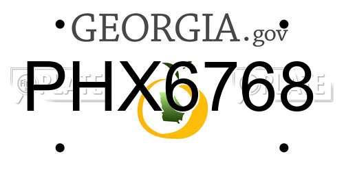 PHX6768 Georgia License Plate