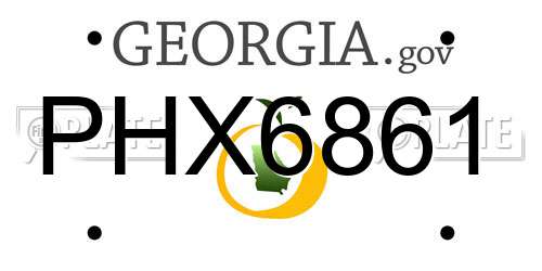 PHX6861 Georgia License Plate