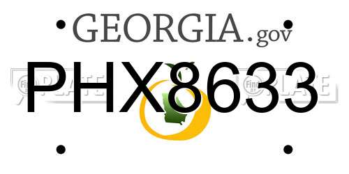 PHX8633 Georgia License Plate