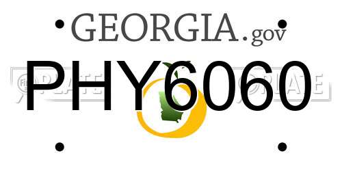 PHY6060 Georgia License Plate
