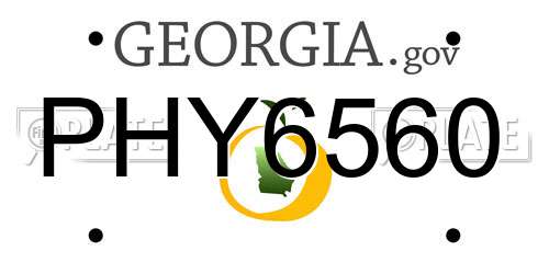 PHY6560 Georgia License Plate