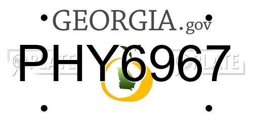 PHY6967 Georgia License Plate