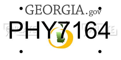 PHY7164 Georgia License Plate