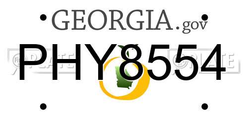 PHY8554 Georgia License Plate