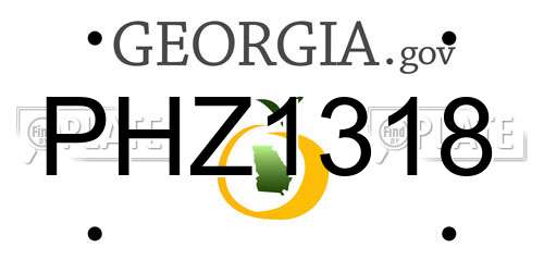 PHZ1318 Georgia License Plate