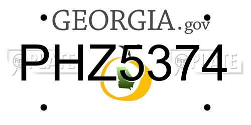 PHZ5374 Georgia License Plate