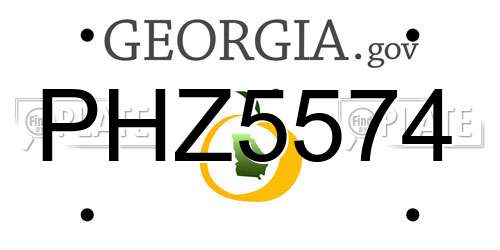 PHZ5574 Georgia License Plate