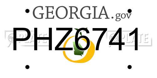 PHZ6741 Georgia License Plate