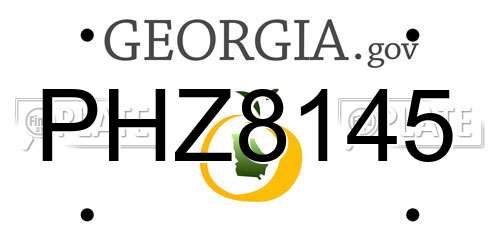 PHZ8145 Georgia License Plate