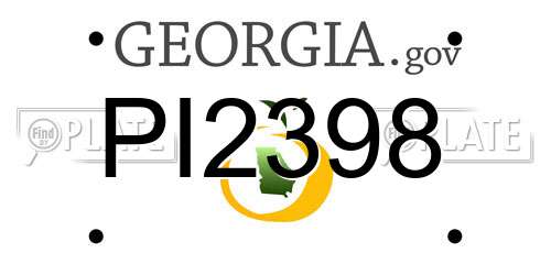 PI2398 Georgia License Plate