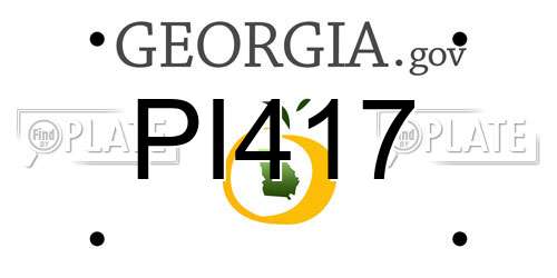 PI417 Georgia License Plate