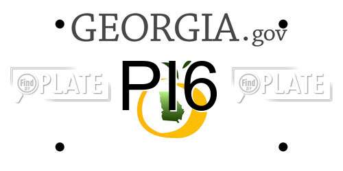 PI6 Georgia License Plate