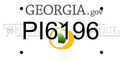 PI6196 Georgia License Plate