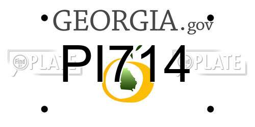 PI714 Georgia License Plate