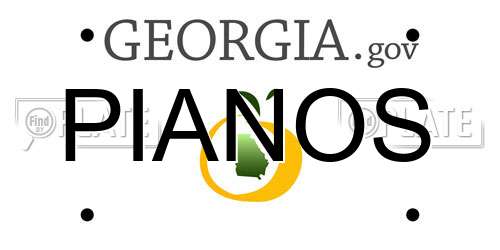PIANOS Georgia License Plate