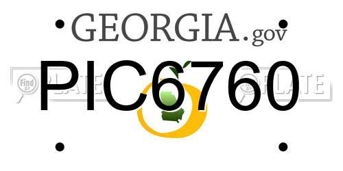PIC6760 Georgia License Plate