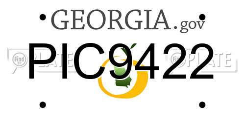 PIC9422 Georgia License Plate