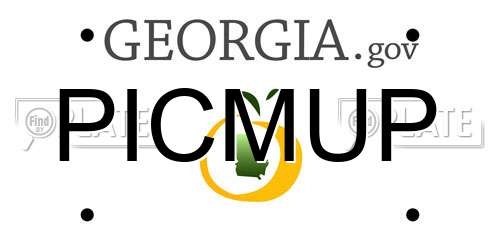 PICMUP Georgia License Plate