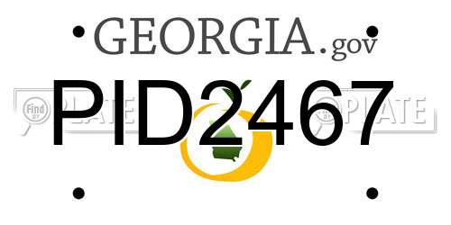 PID2467 Georgia License Plate