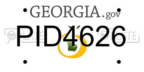 PID4626 Georgia License Plate