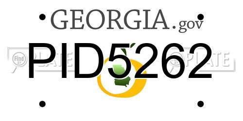 PID5262 Georgia License Plate
