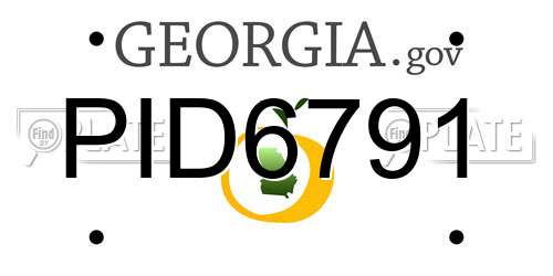 PID6791 Georgia License Plate