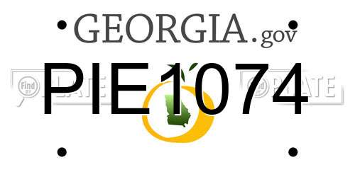 PIE1074 Georgia License Plate