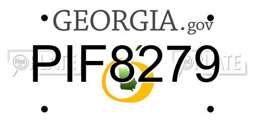 PIF8279 Georgia License Plate