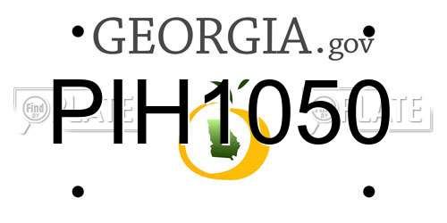 PIH1050 Georgia License Plate
