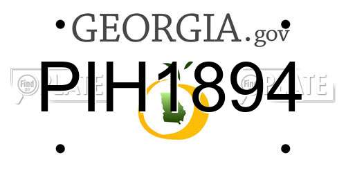 PIH1894 Georgia License Plate